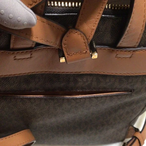 Michael Kors Dark Brown Monogram Backpack